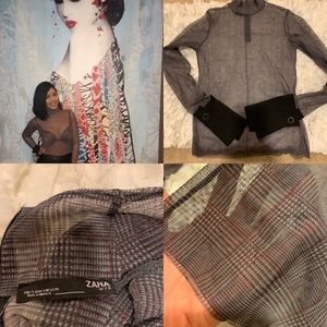 Zara sheer turtle neck blouse